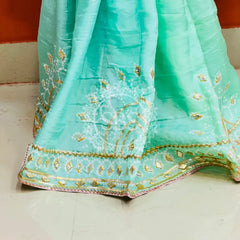 PURE UPADA SILK KACCHI PATTI SAREE