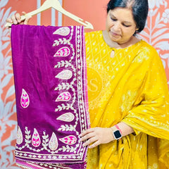 PURE UPADA SILK KACCHI PATTI SAREE