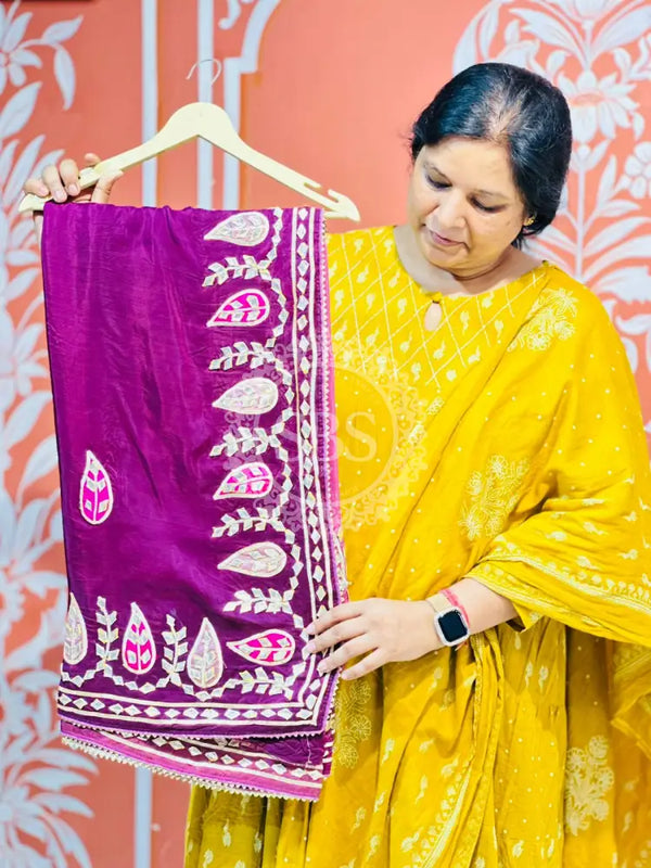 PURE UPADA SILK KACCHI PATTI SAREE