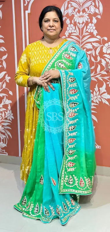 PURE UPADA SILK KACCHI PATTI SAREE