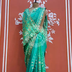 PURE UPADA SILK KACCHI PATTI SAREE