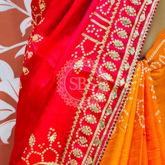 PURE UPADA SILK KACCHI PATTI SAREE