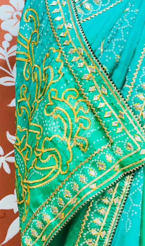 PURE UPADA SILK KACCHI PATTI SAREE