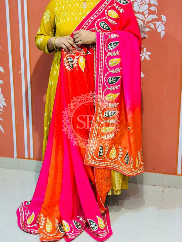 PURE UPADA SILK KACCHI PATTI SAREE