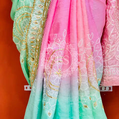 PURE UPADA SILK KACCHI PATTI SAREE