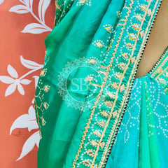 PURE UPADA SILK KACCHI PATTI SAREE