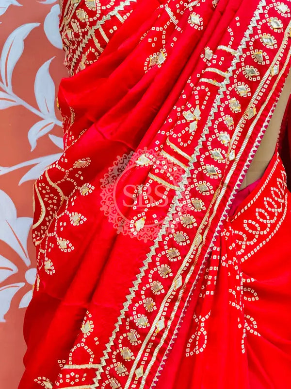 PURE UPADA SILK KACCHI PATTI SAREE