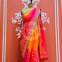 PURE UPADA SILK KACCHI PATTI SAREE