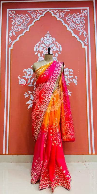 PURE UPADA SILK KACCHI PATTI SAREE