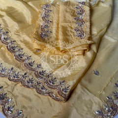 PURE UPADA SILK KACHII GOTA PATTI SAREE