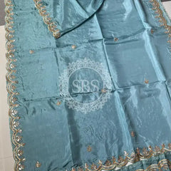 PURE UPADA SILK KACHII GOTA PATTI SAREE