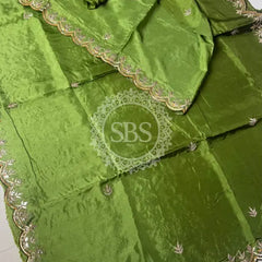 PURE UPADA SILK KACHII GOTA PATTI SAREE