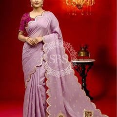 Pure Upada Silk saree Purple / Free Size