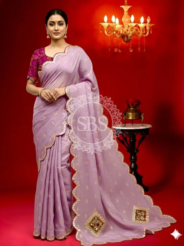 Pure Upada Silk saree Purple / Free Size