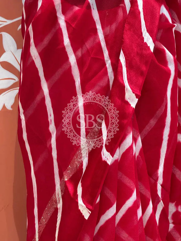 PURE VISCOS GEORGETTE LEHERIYA SAREE