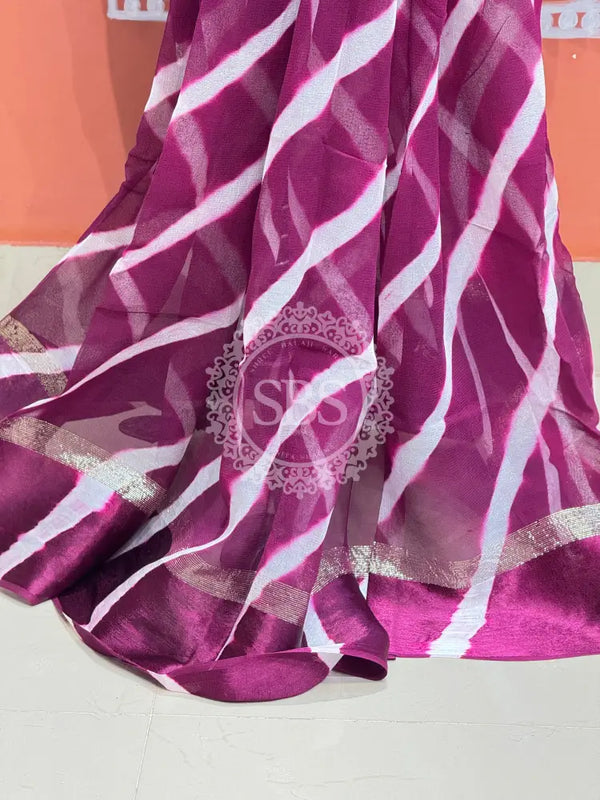 PURE VISCOS GEORGETTE LEHERIYA SAREE
