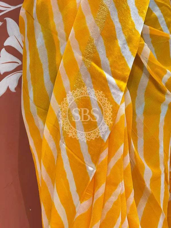 PURE VISCOS GEORGETTE LEHERIYA SAREE