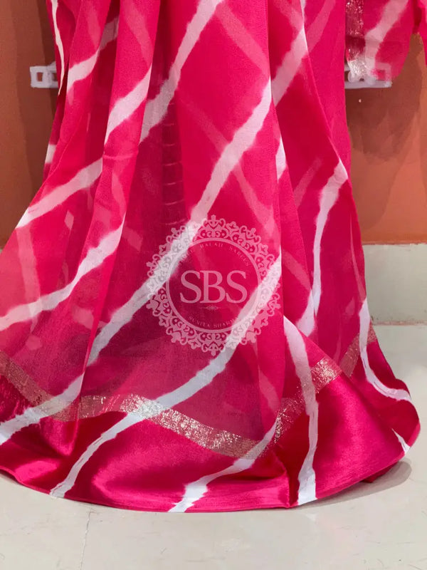 PURE VISCOS GEORGETTE LEHERIYA SAREE