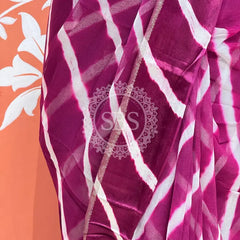 PURE VISCOS GEORGETTE LEHERIYA SAREE