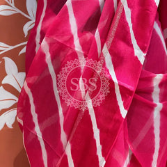 PURE VISCOS GEORGETTE LEHERIYA SAREE