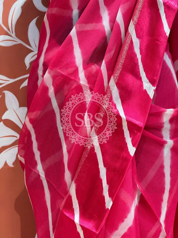 PURE VISCOS GEORGETTE LEHERIYA SAREE