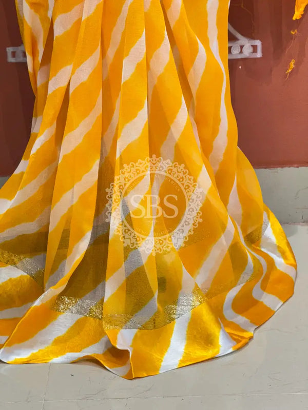 PURE VISCOS GEORGETTE LEHERIYA SAREE