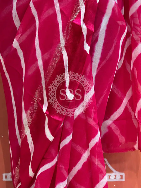 PURE VISCOS GEORGETTE LEHERIYA SAREE