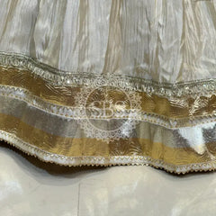 PURE VISCOS KHADDI GEORGETTE DUPATTA WITH TISSUE LEHENGA