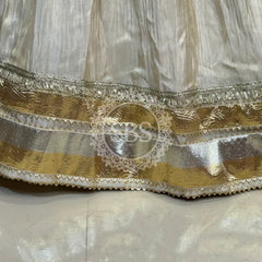 PURE VISCOS KHADDI GEORGETTE DUPATTA WITH TISSUE LEHENGA