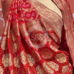 PURE VISCOS KHADDI GEORGETTE DUPATTA WITH TISSUE LEHENGA