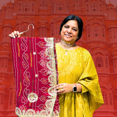 PURE VISCOSE GEORGETTE BHANDEJ SAREE