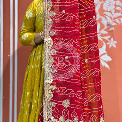 PURE VISCOSE GEORGETTE BHANDEJ SAREE