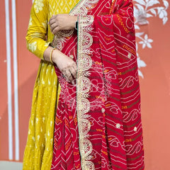 PURE VISCOSE GEORGETTE BHANDEJ SAREE