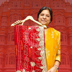 PURE VISCOSE GEORGETTE BHANDEJ SAREE