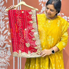 PURE VISCOSE GEORGETTE BHANDEJ SAREE