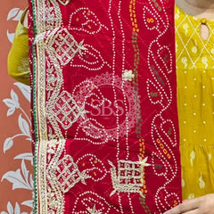 PURE VISCOSE GEORGETTE BHANDEJ SAREE