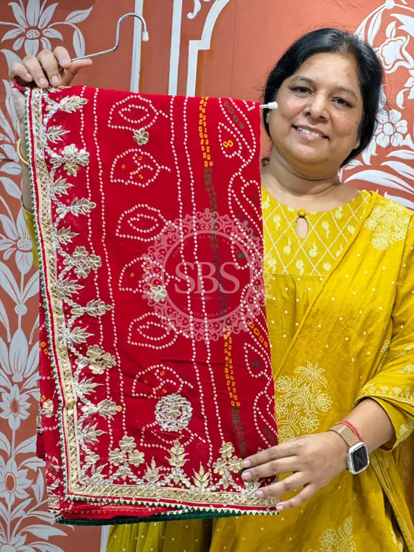 PURE VISCOSE GEORGETTE BHANDEJ SAREE