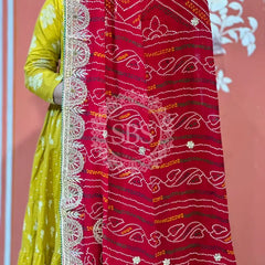 PURE VISCOSE GEORGETTE BHANDEJ SAREE