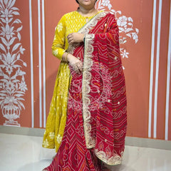 PURE VISCOSE GEORGETTE BHANDEJ SAREE