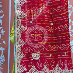 PURE VISCOSE GEORGETTE BHANDEJ SAREE