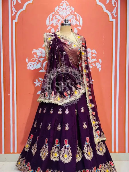 RAJWARI MARWARI ROYAL LEHENGA Burgundy