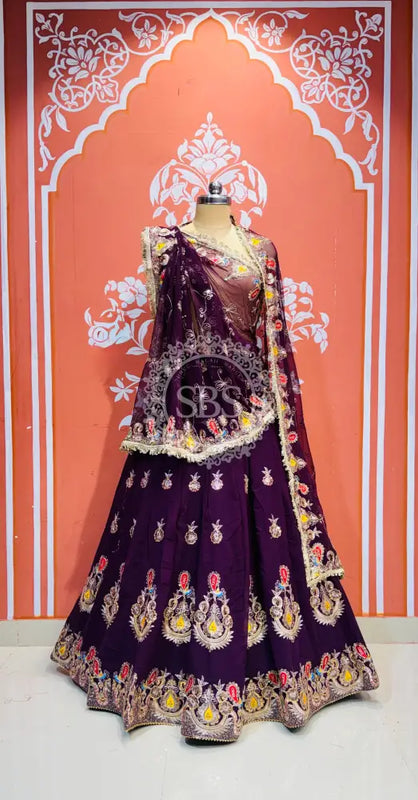 RAJWARI MARWARI ROYAL LEHENGA Burgundy