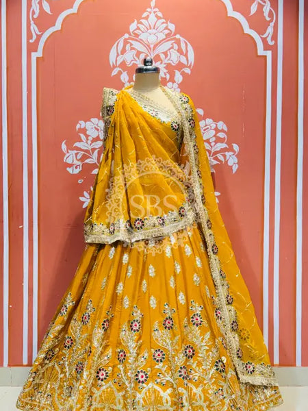 RAJWARI MARWARI ROYAL LEHENGA Mustard