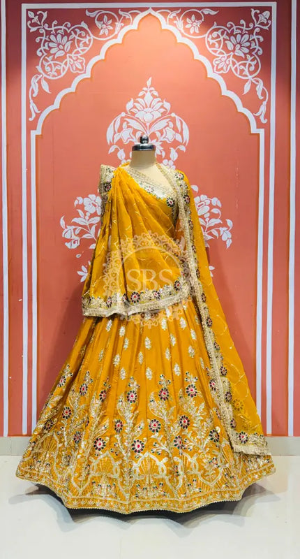 RAJWARI MARWARI ROYAL LEHENGA Mustard