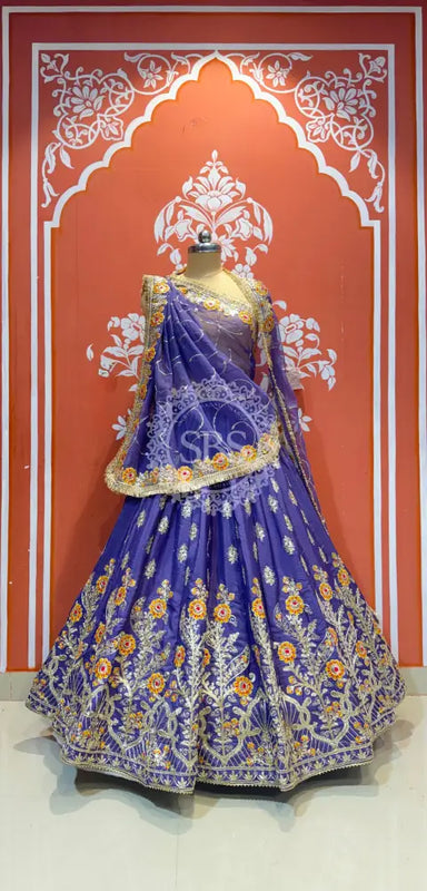 RAJWARI MARWARI ROYAL LEHENGA PURPLE