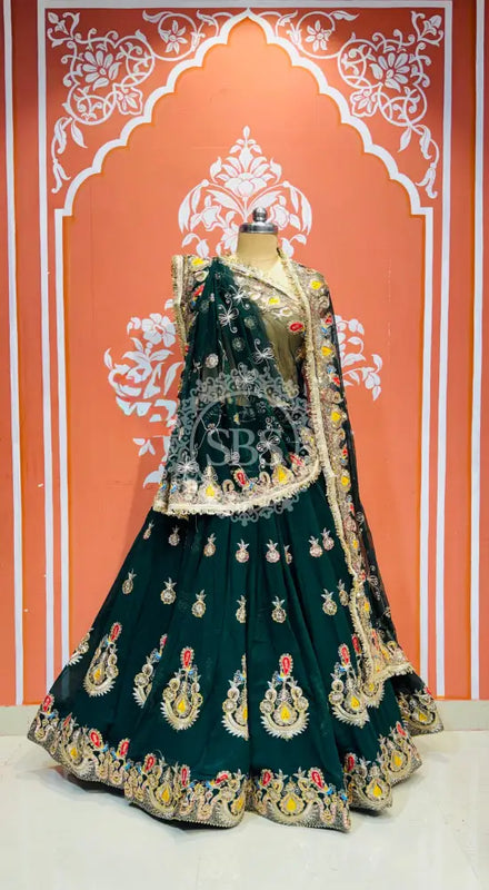 RAJWARI MARWARI ROYAL LEHENGA Teal