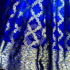 ROYAL BLUE GHATCHOLA FULL FLARED LEHENGA