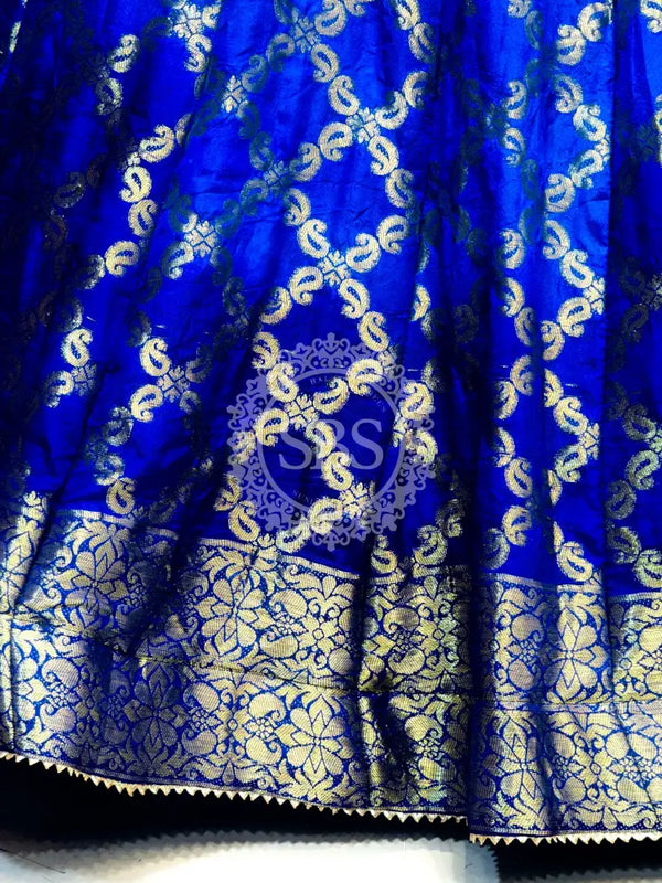 ROYAL BLUE GHATCHOLA FULL FLARED LEHENGA