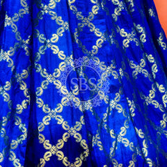 ROYAL BLUE GHATCHOLA FULL FLARED LEHENGA