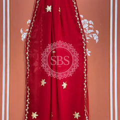 ROYAL GEORGETTE BOOTA SAREE Maroon / Free Size